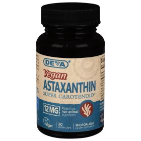 Deva Vegan Vitamins - Astaxantin 12 Mg Vegan - 30 Vegan Capsules Deva Vegan Vitamins - Astaxantin 12 Mg Vegan - 30 Vegan Capsules
